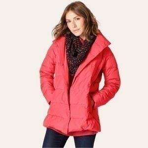 J.Jill Down Filled Puffer Coat in Deep Coral 💕